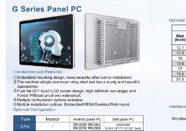 G Series Panel PC