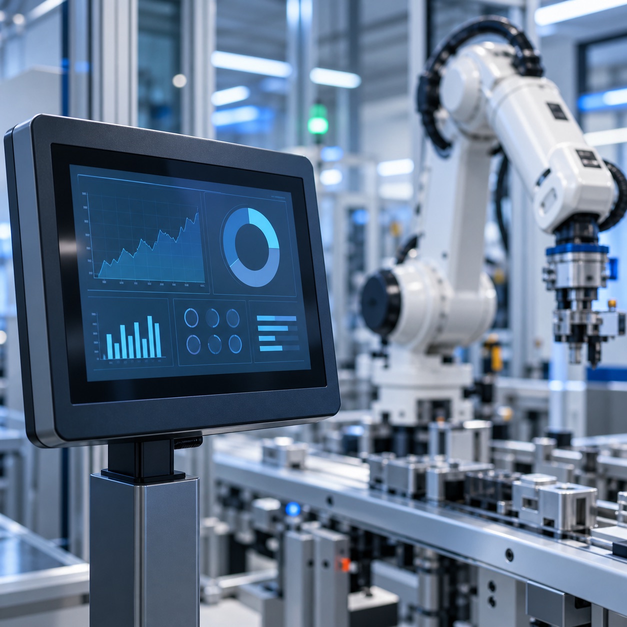 Industrial panel PC in a smart factory